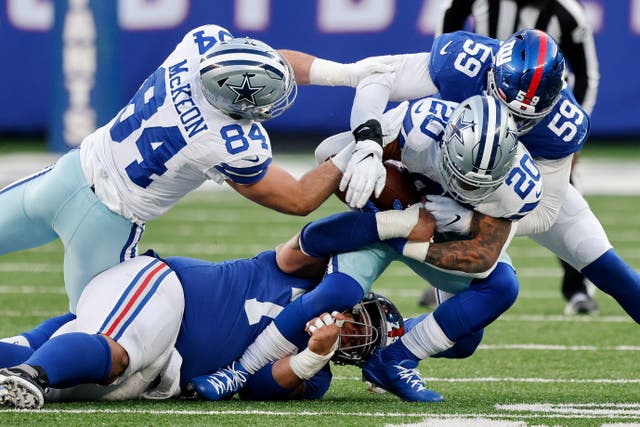 Dallas Cowboys edged closer to a play-off spot after beating the New York Giants (Corey Sipkin/AP)