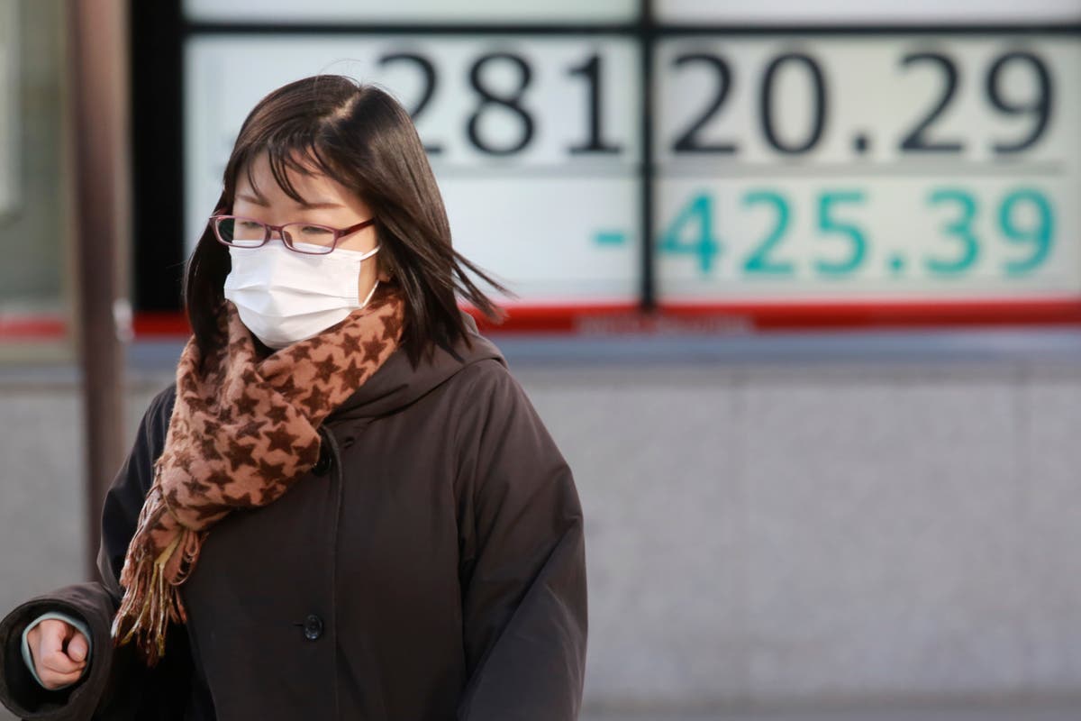Asian stocks fall on concern about virus, tighter Fed policy