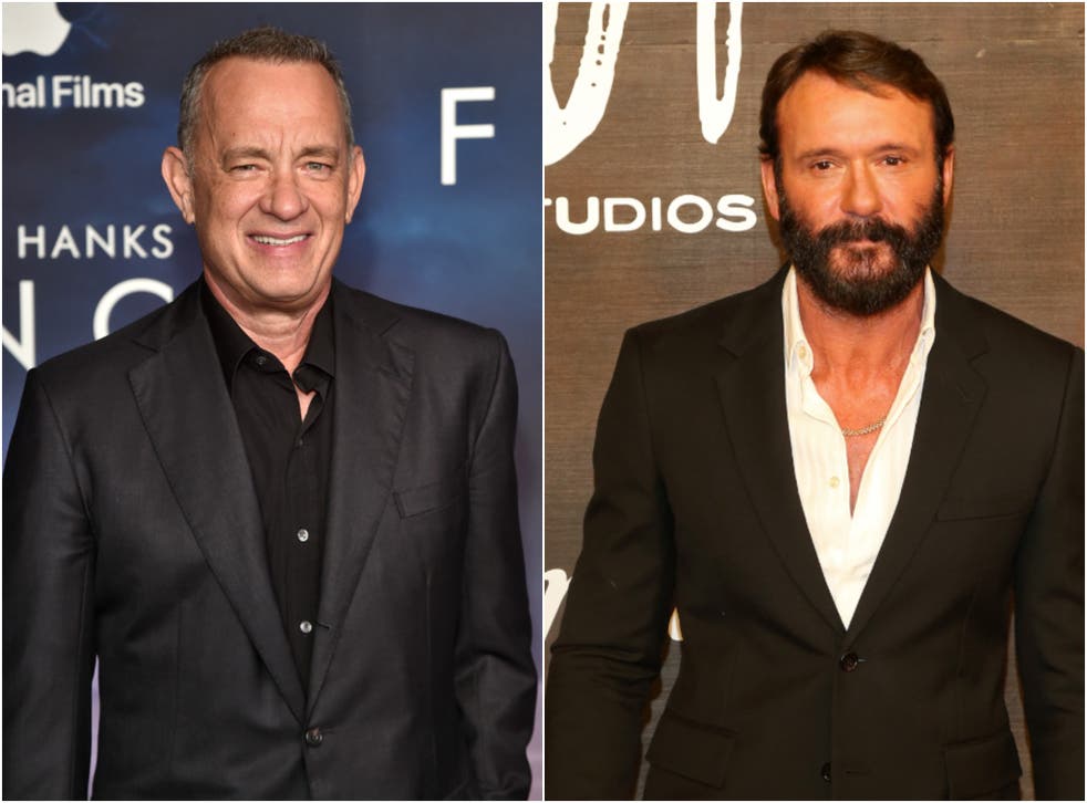 <p>Tom Hanks and Tim McGraw</p>