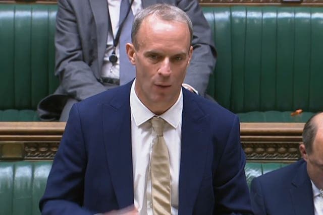 Dominic Raab has said further anti-Covid restrictions may be needed before Christmas (PA)