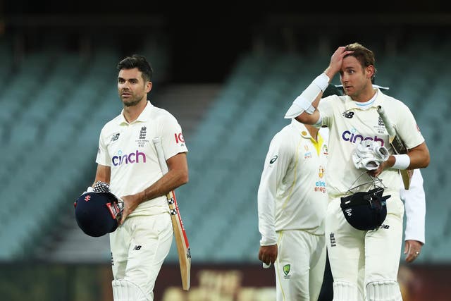 England lost in Adelaide (Jason O’Brien/PA)
