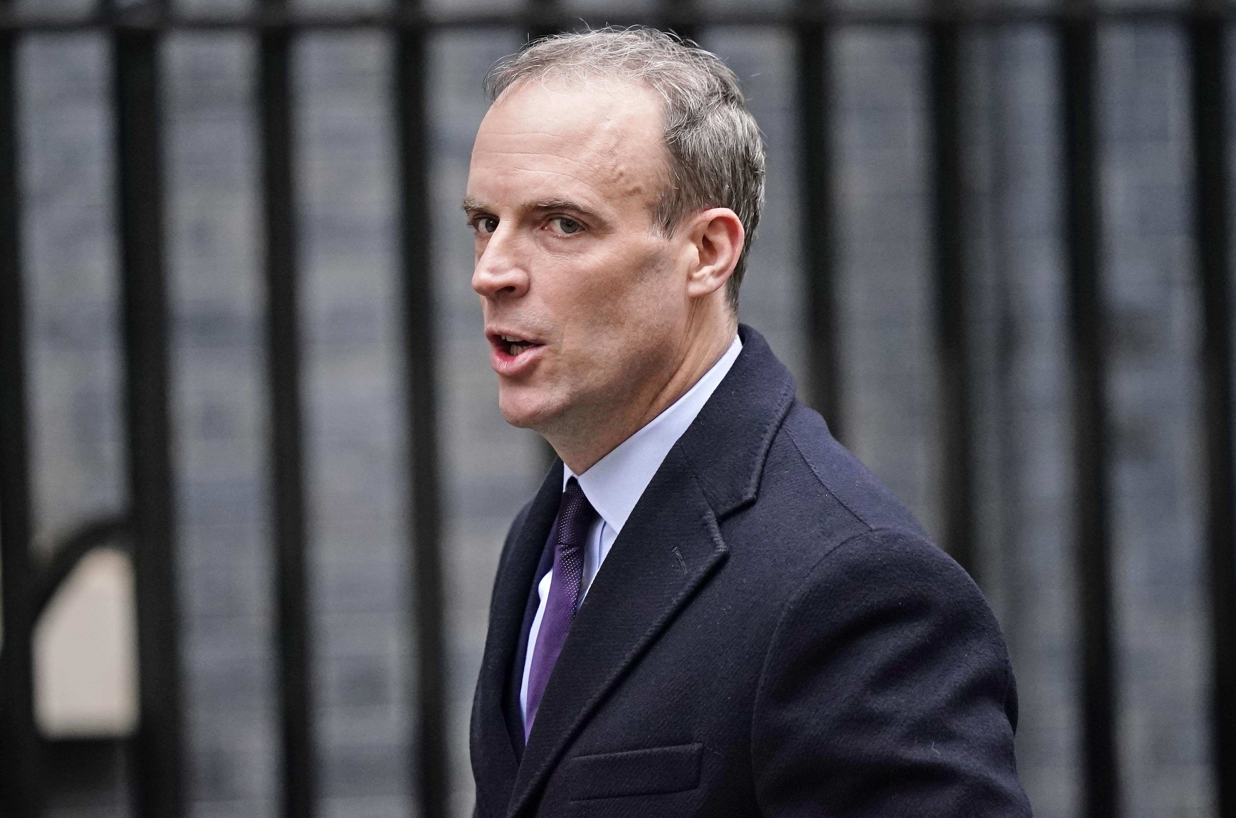 Deputy Prime Minister Dominic Raab said he cannot give ‘any hard, fast guarantees’ that more restrictions will not be needed before Christmas Day (Aaron Chown/PA)