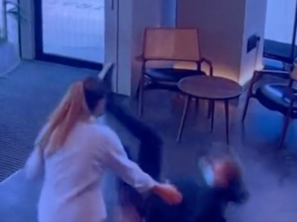 Dan Walker ran into a glass panel while trying to leave a hotel