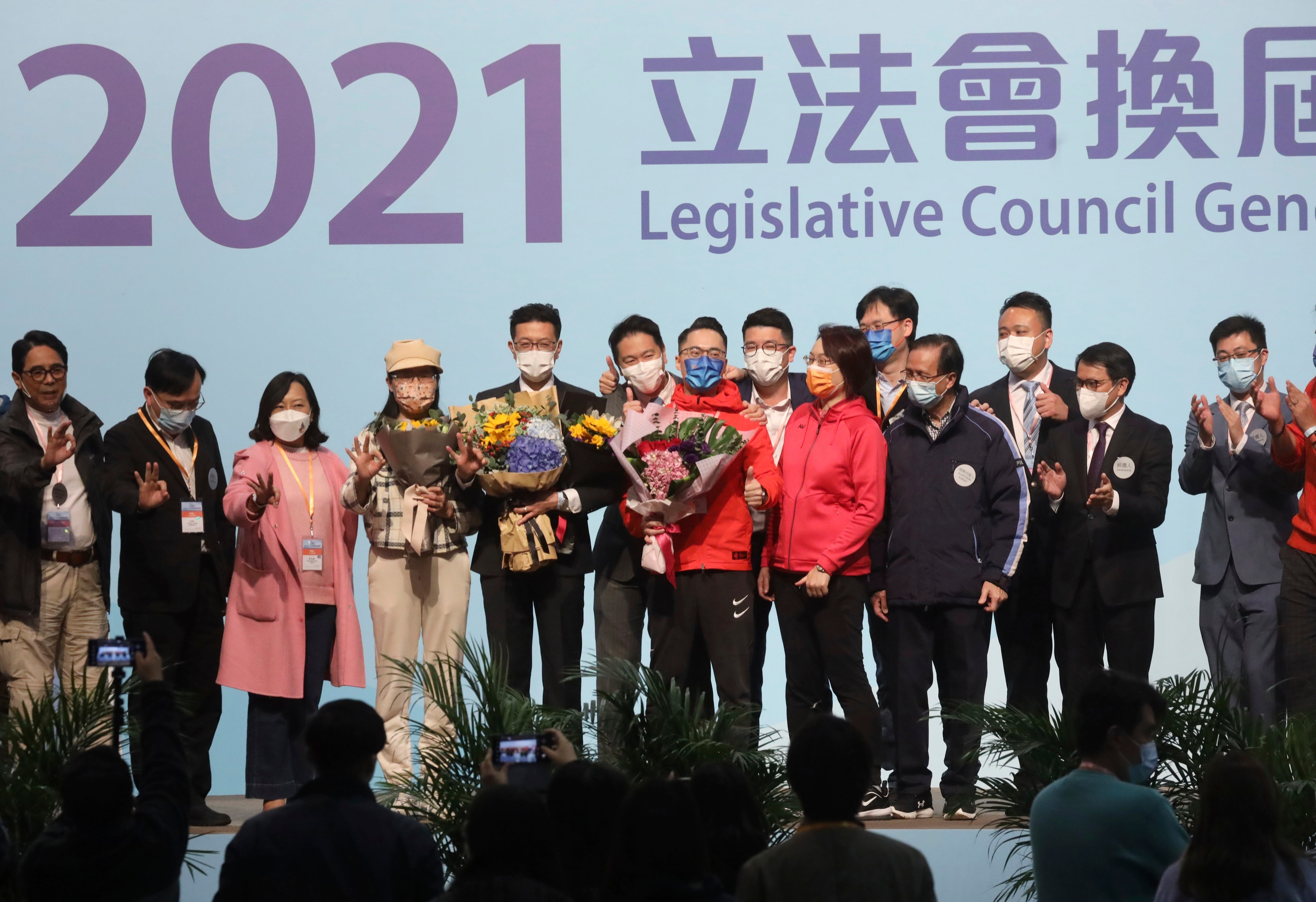 Candidates at the elections in Hong Kong (AP)