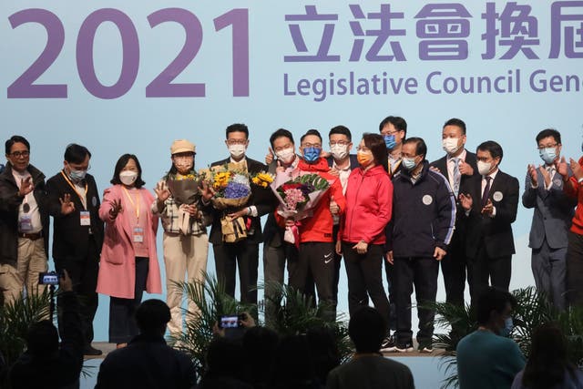 <p>Candidates at the elections in Hong Kong </p>