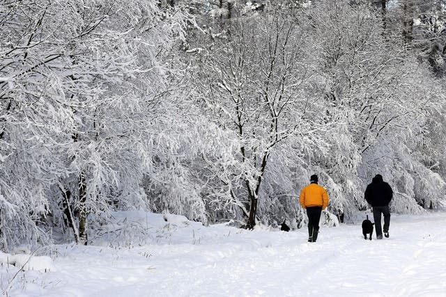 A white Christmas on the hills above Wass near Helmsley in North Yorkshire in 2009 (John Giles/PA)