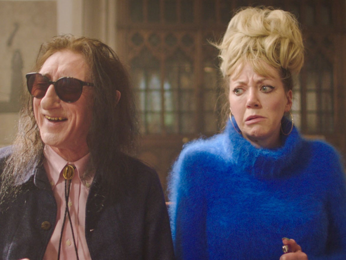 Diane Morgan and The Ghost of Christmas Yet, played by poet John Cooper Clarke