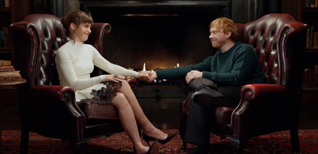 <p>Emma Watson and Rupert Grint in Harry Potter Reunion special trailer</p>