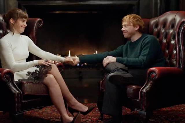 <p>Emma Watson and Rupert Grint in Harry Potter Reunion special trailer</p>