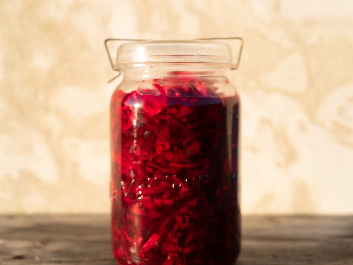 A quick red cabbage and beetroot pickle to speed up Christmas Day