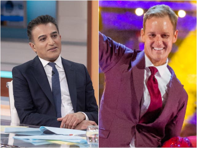 <p>Adil Ray and Dan Walker</p>