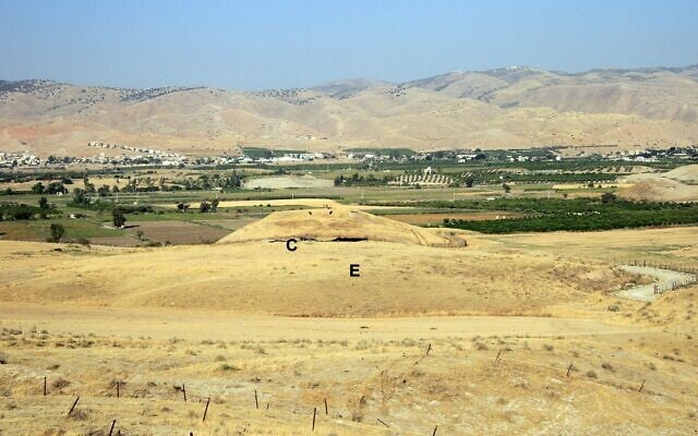 A view of the archaeological site at Tel Tsaf, in the Jordan Valley