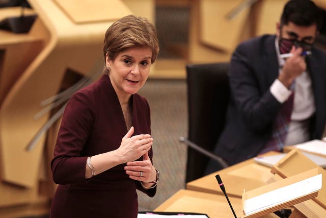 <p>Nicola Sturgeon announced restrictions in Scotland</p>