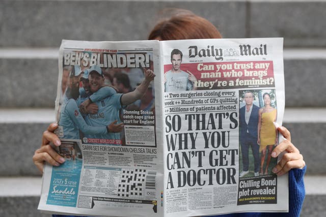 The Daily Mail is part of the DMGT stable (Jonathan Brady/PA)