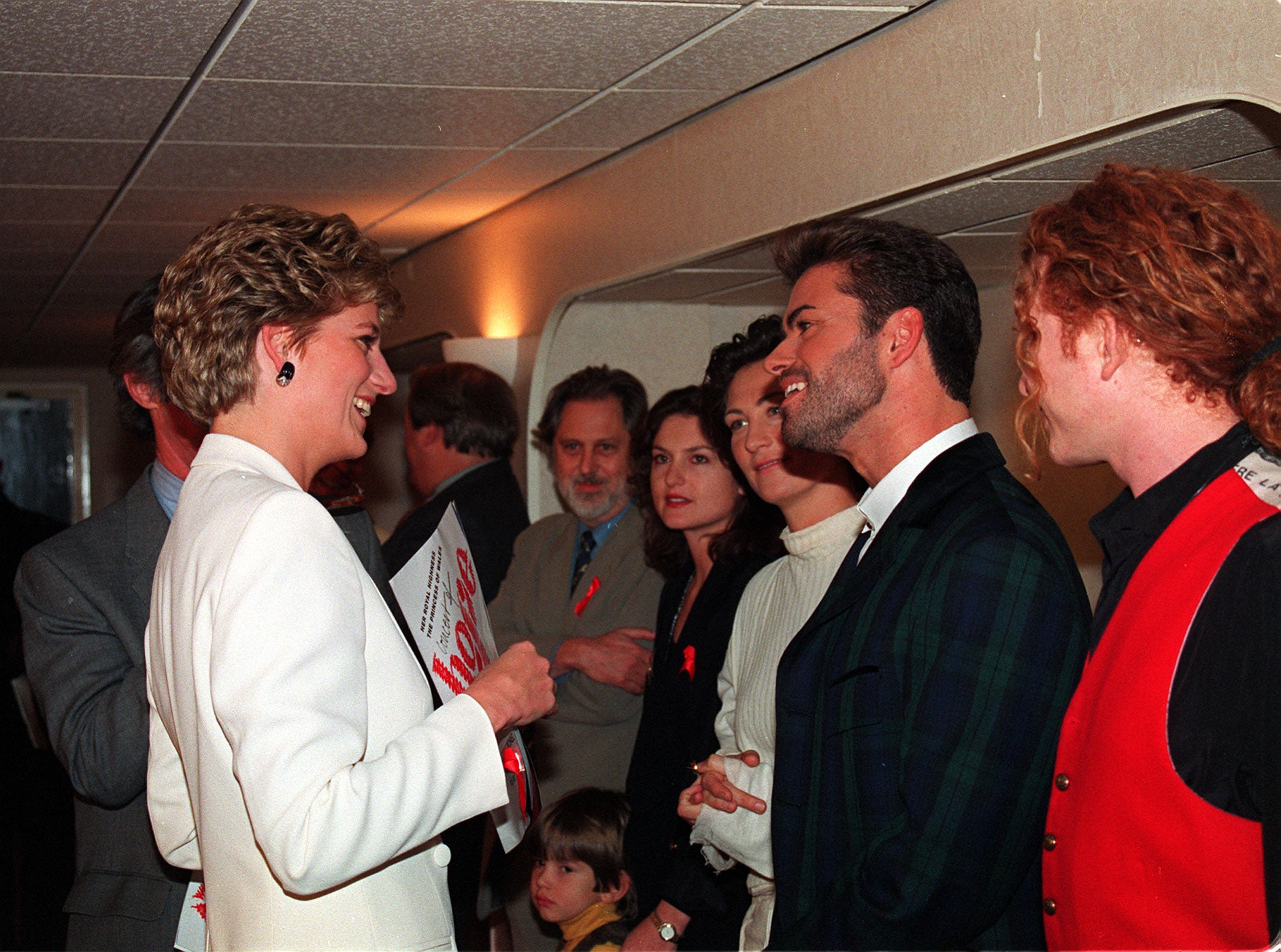 Diana, Princess of Wales talks to George Michael (Martin Keene/PA)