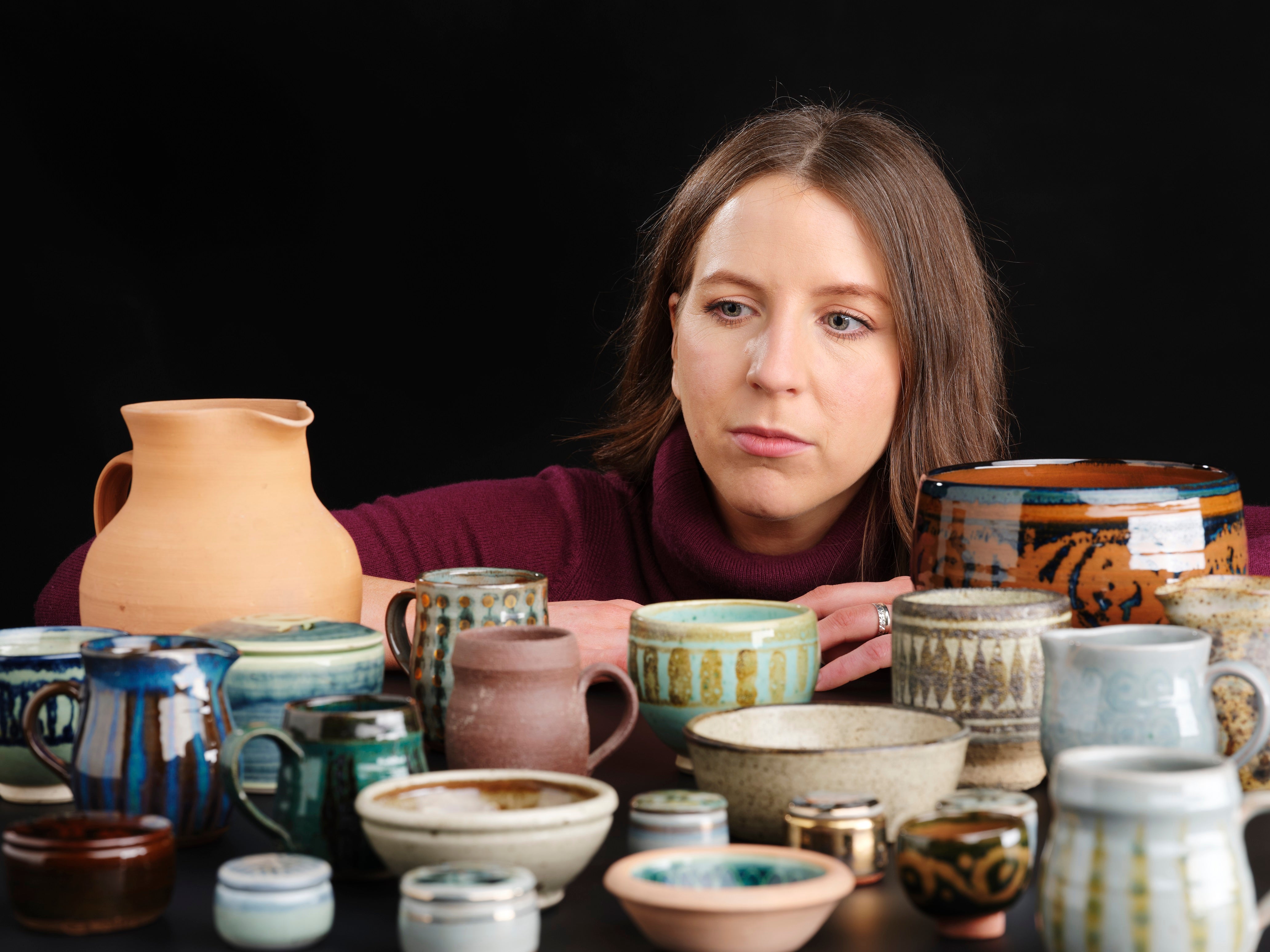 A collection of pots made by Joan Faithfull has been donated to the nation (National Museums Scotland/PA)