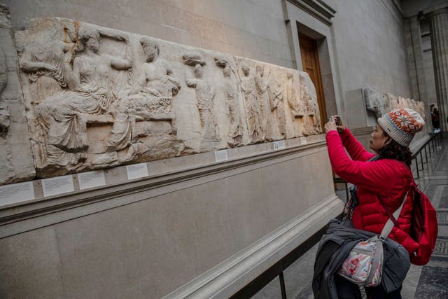 <p>The disputed marbles, in the British Museum </p>