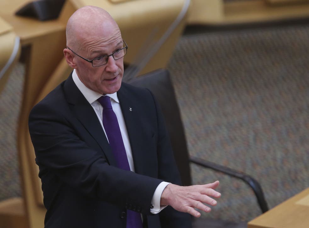 John Swinney wrote to a Holyrood committee (Fraser Bremner/Daily Mail/PA)