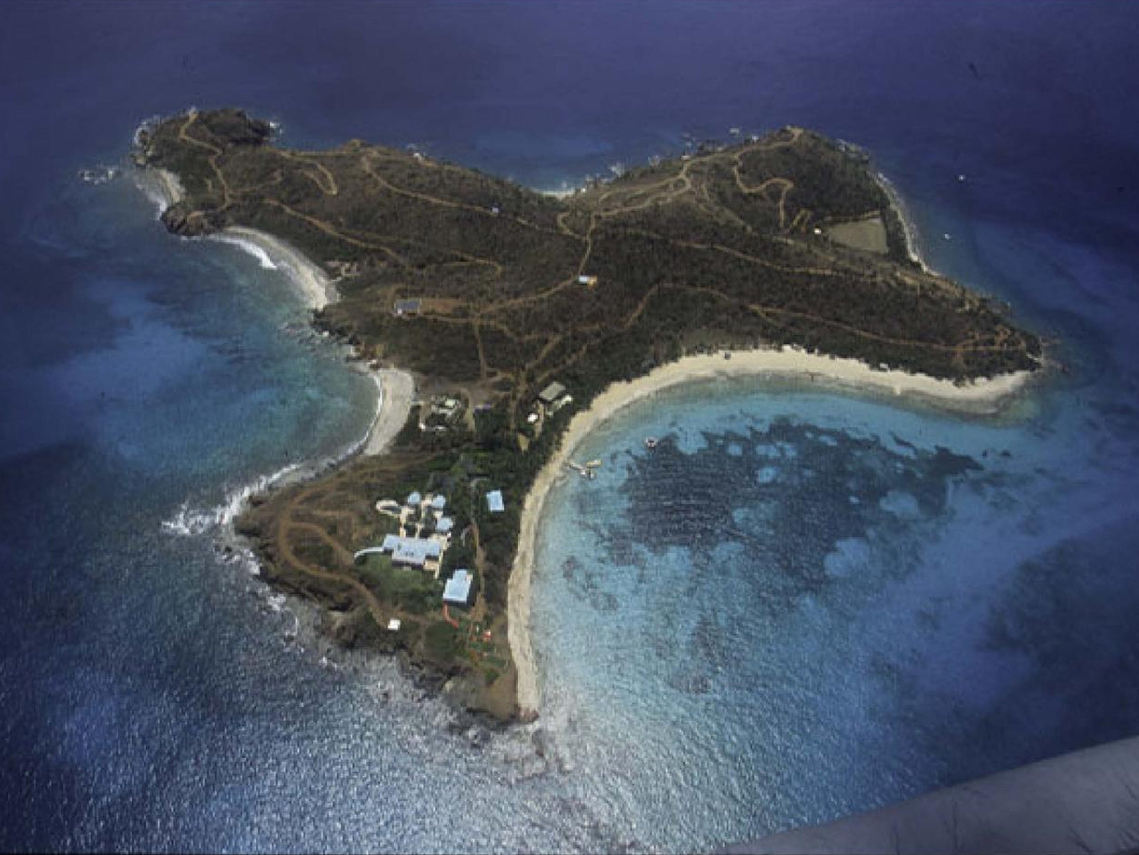 Undated handout photo issued by US Department of Justice of an aerial view of Jeffrey Epstein's private island