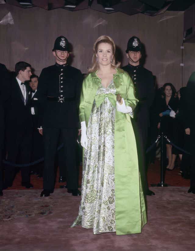 Sally Ann Howes pictured at the royal world premiere of Chitty Chitty Bang Bang in London in 1968 (PA)