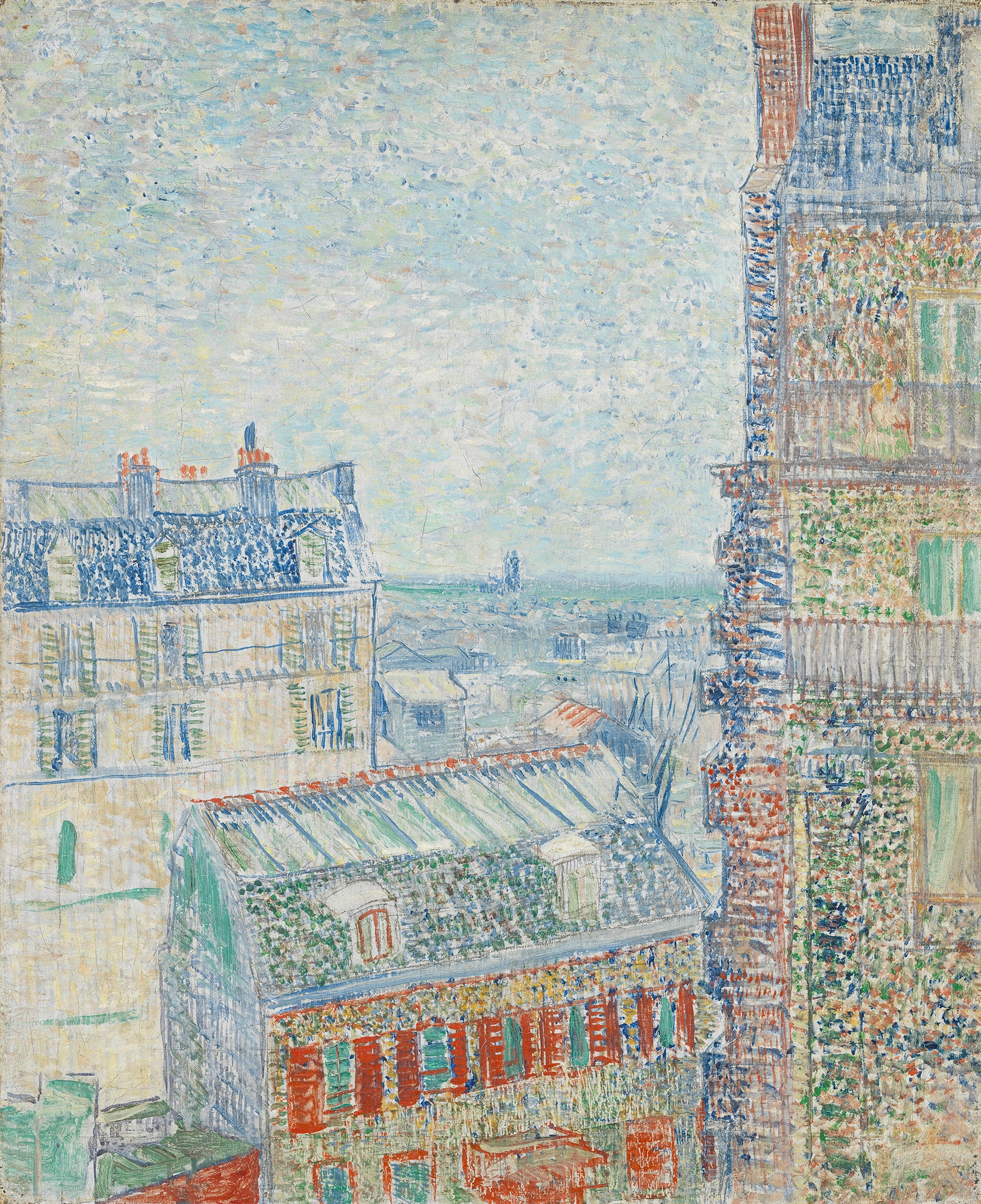 View of Paris from Van Gogh’s room on the Rue Lepic, Theo’s home in Montmarte, 1887