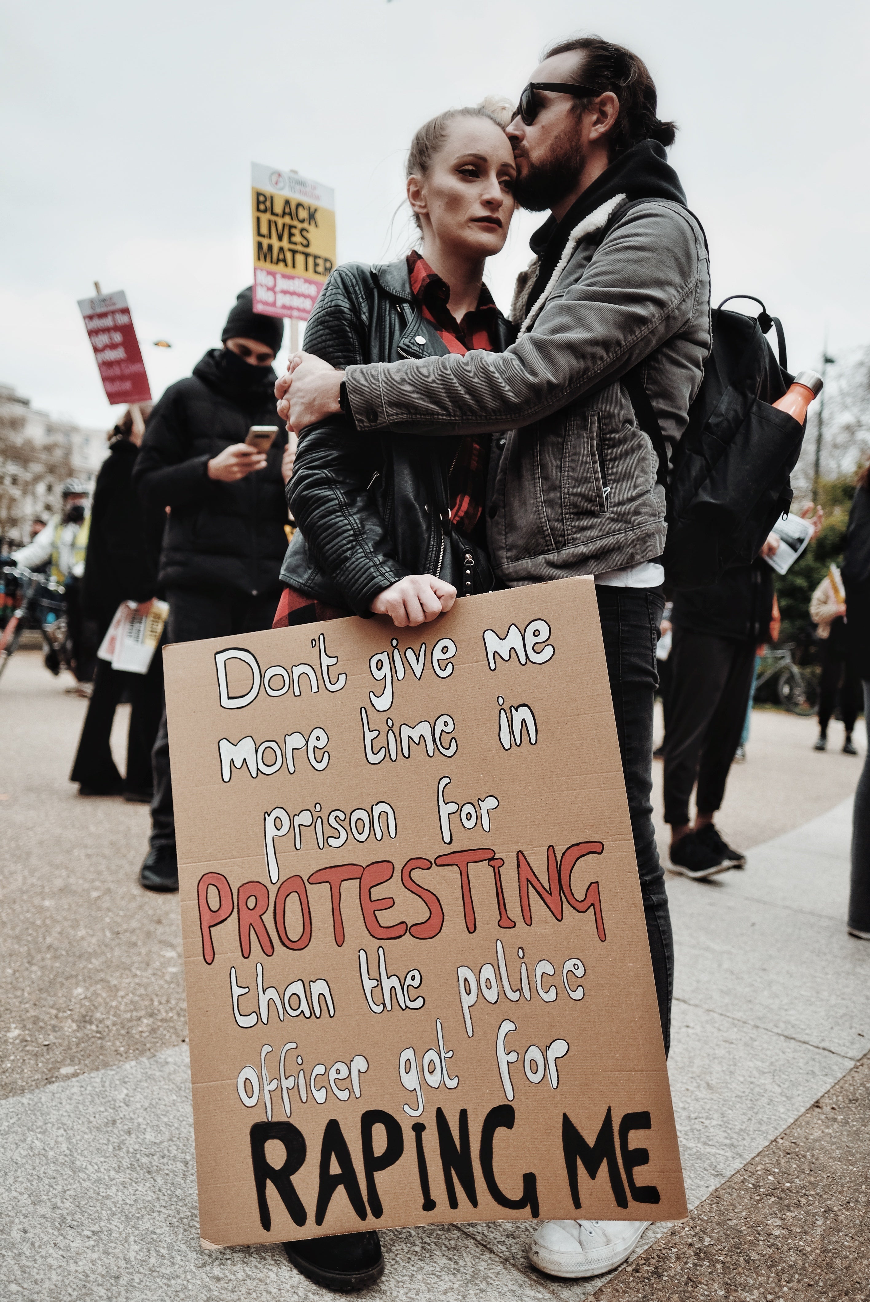 March against police brutality, the new PCSC bill, and male violence against women, London 2021