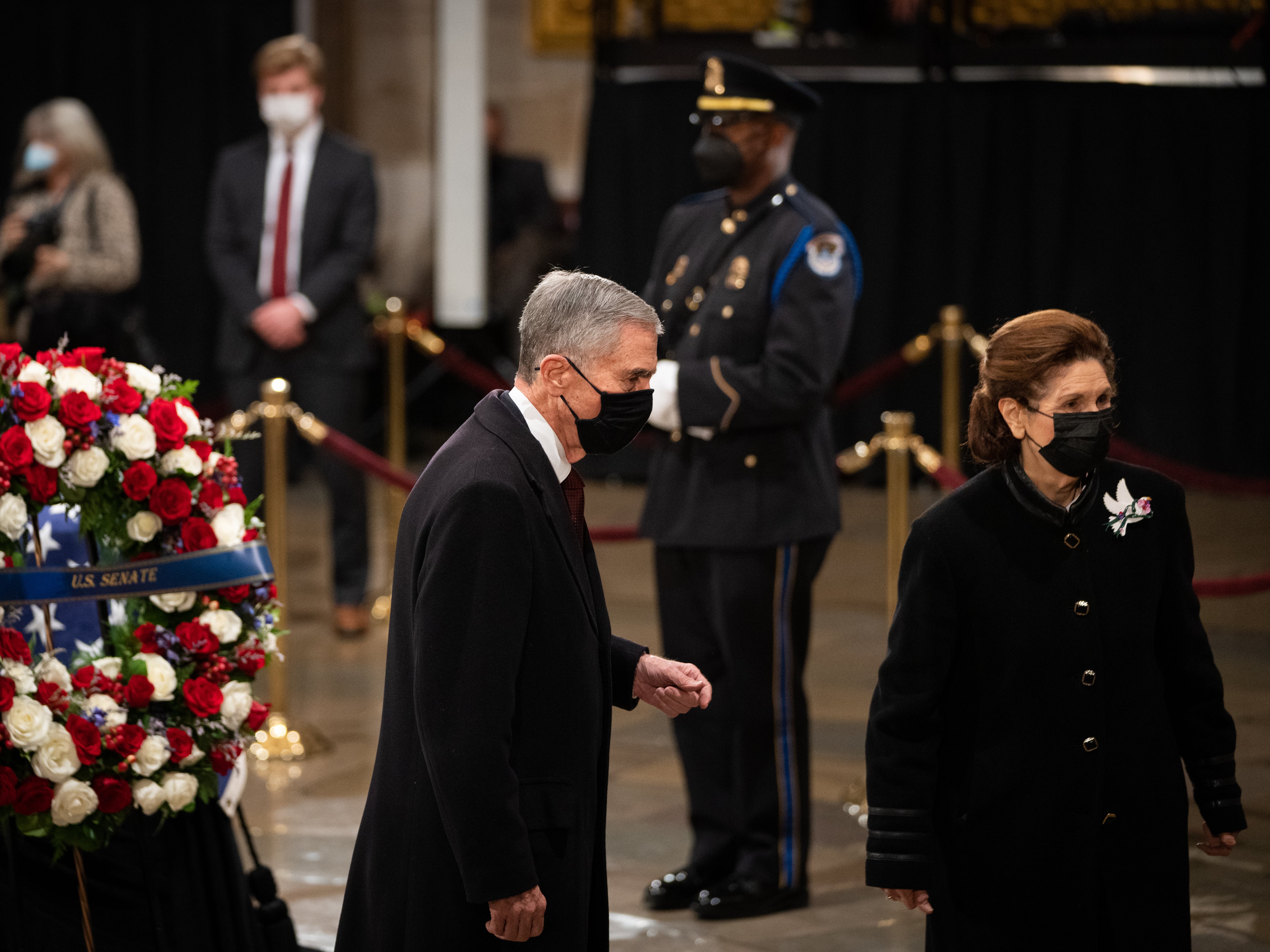 Robb and Johnson Robb pay their respects to former Senator Bob Dole as he lies in state at the Rotunda of the Capitol on December 9, 2021
