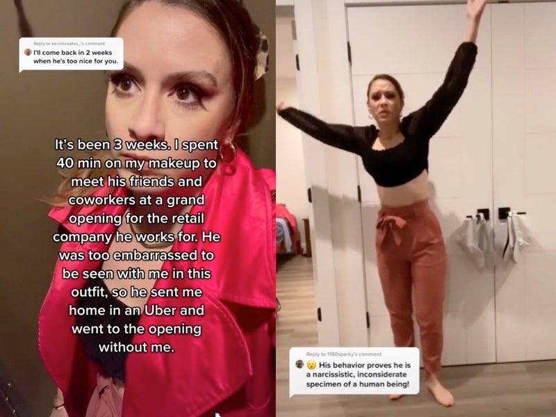 <p>Woman claims date sent her home in an Uber because he was ‘too embarrassed’ by her outfit</p>