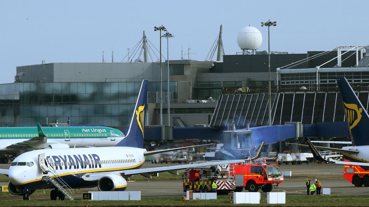 Roads closed at Dublin Airport after lorry collides with cars