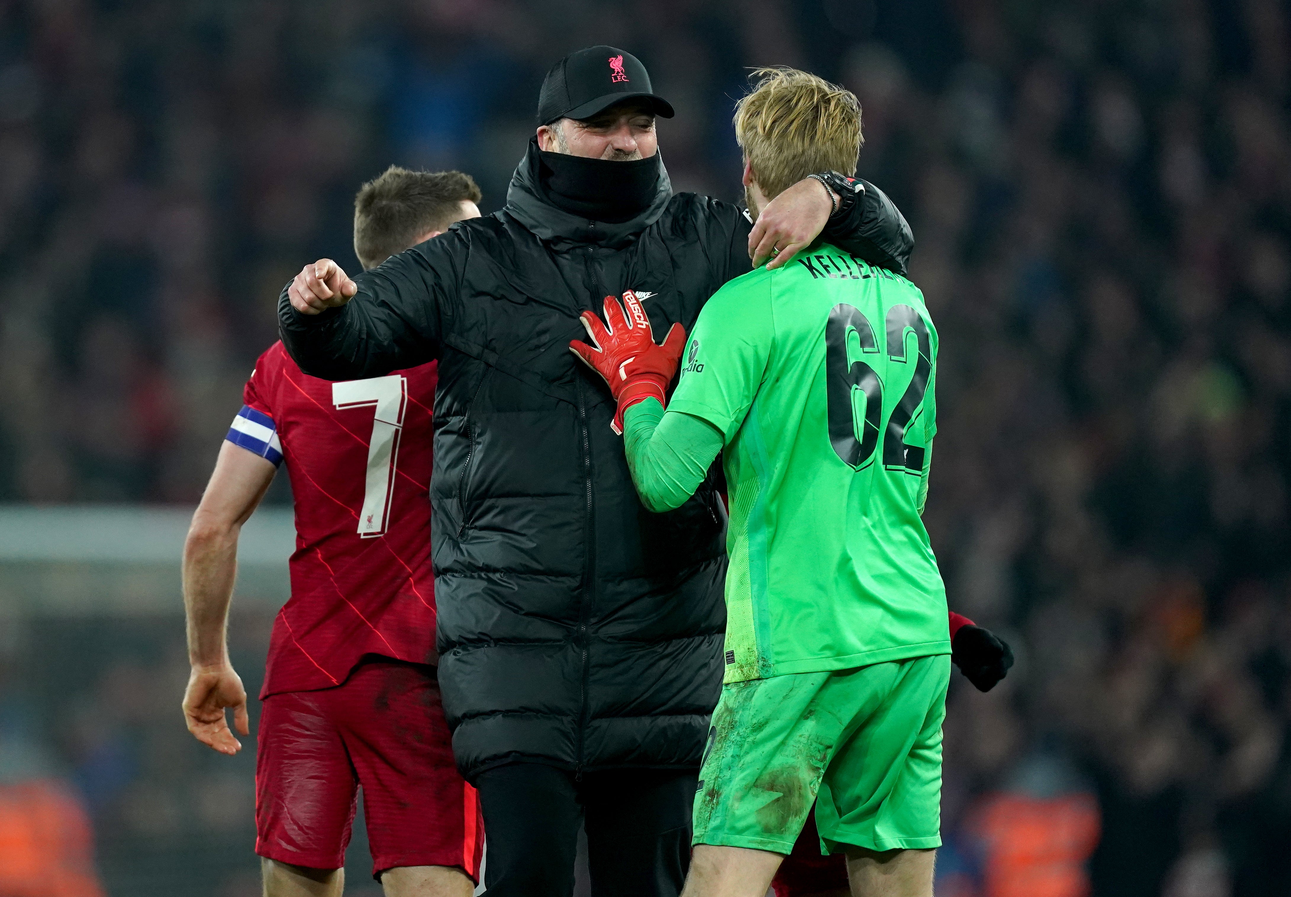 Jurgen Klopp’s side beat Leicester (Mike Egerton/PA)