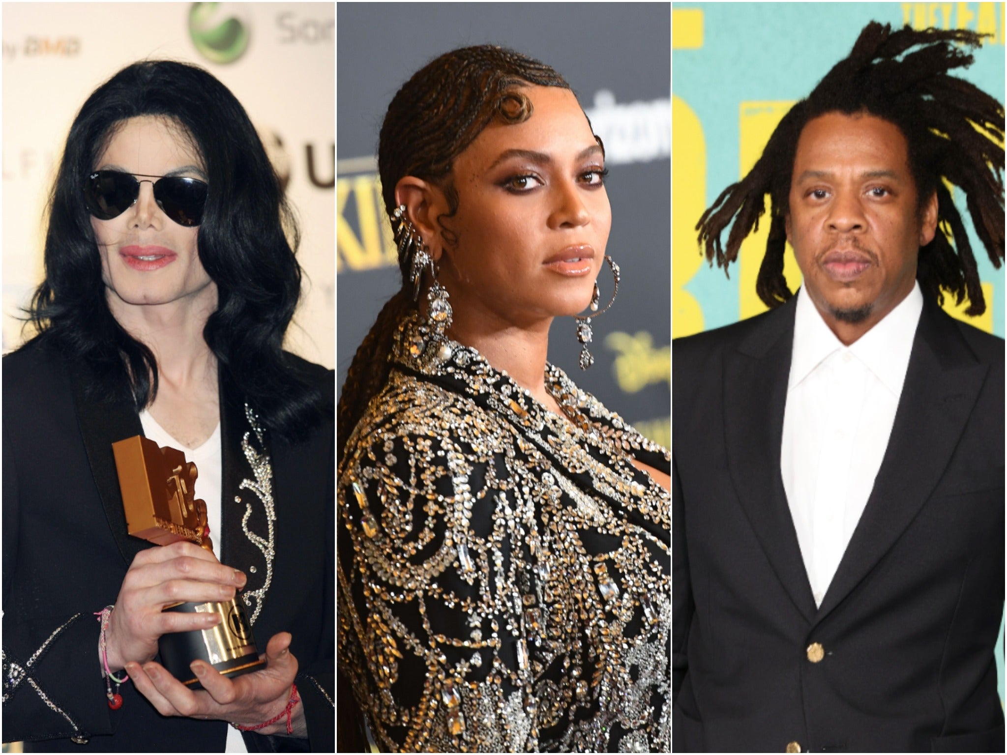 Michael Jackson, Beyonce and Jay-Z