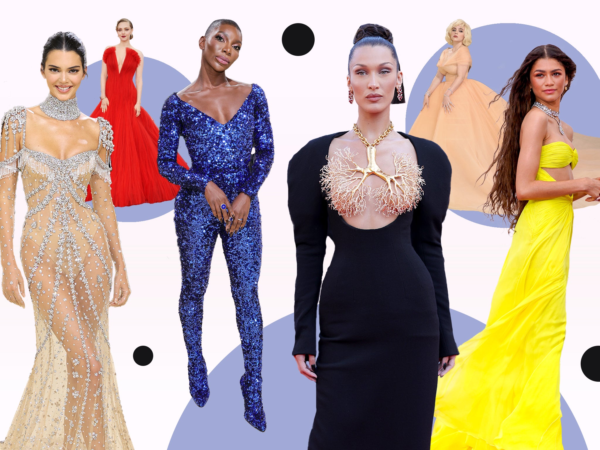 Hornear orquesta fondo Naked dresses, lung necklaces and a faceless bodysuit: The best red carpet  moments of 2021 | The Independent