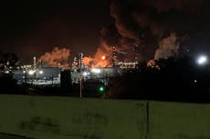 Explosion at at Exxon Mobil plant in Texas leaves four injured as ‘major industrial accident’ declared