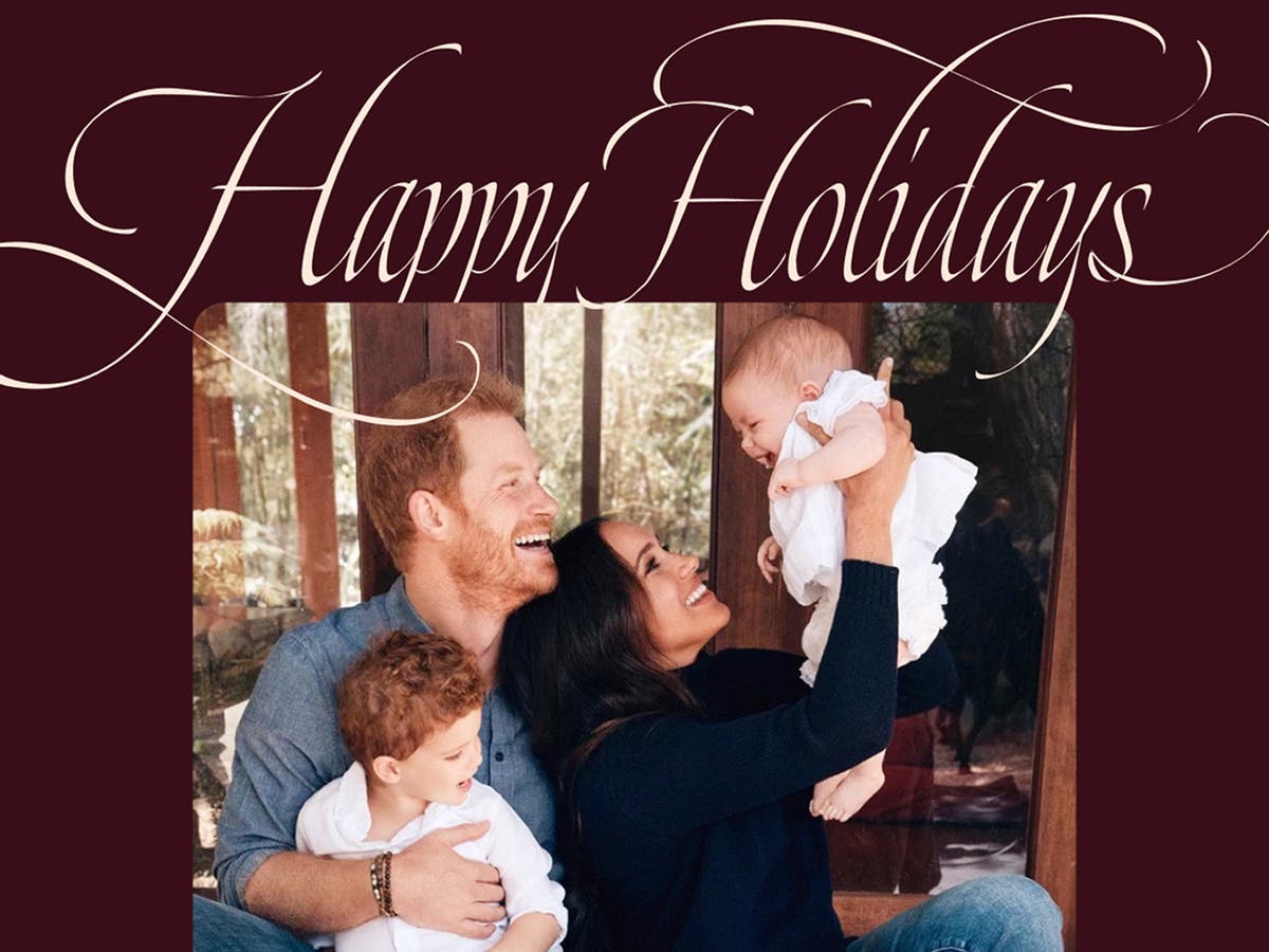 Prince Harry and Meghan Markle share first photo of daughter Lilibet on holiday card