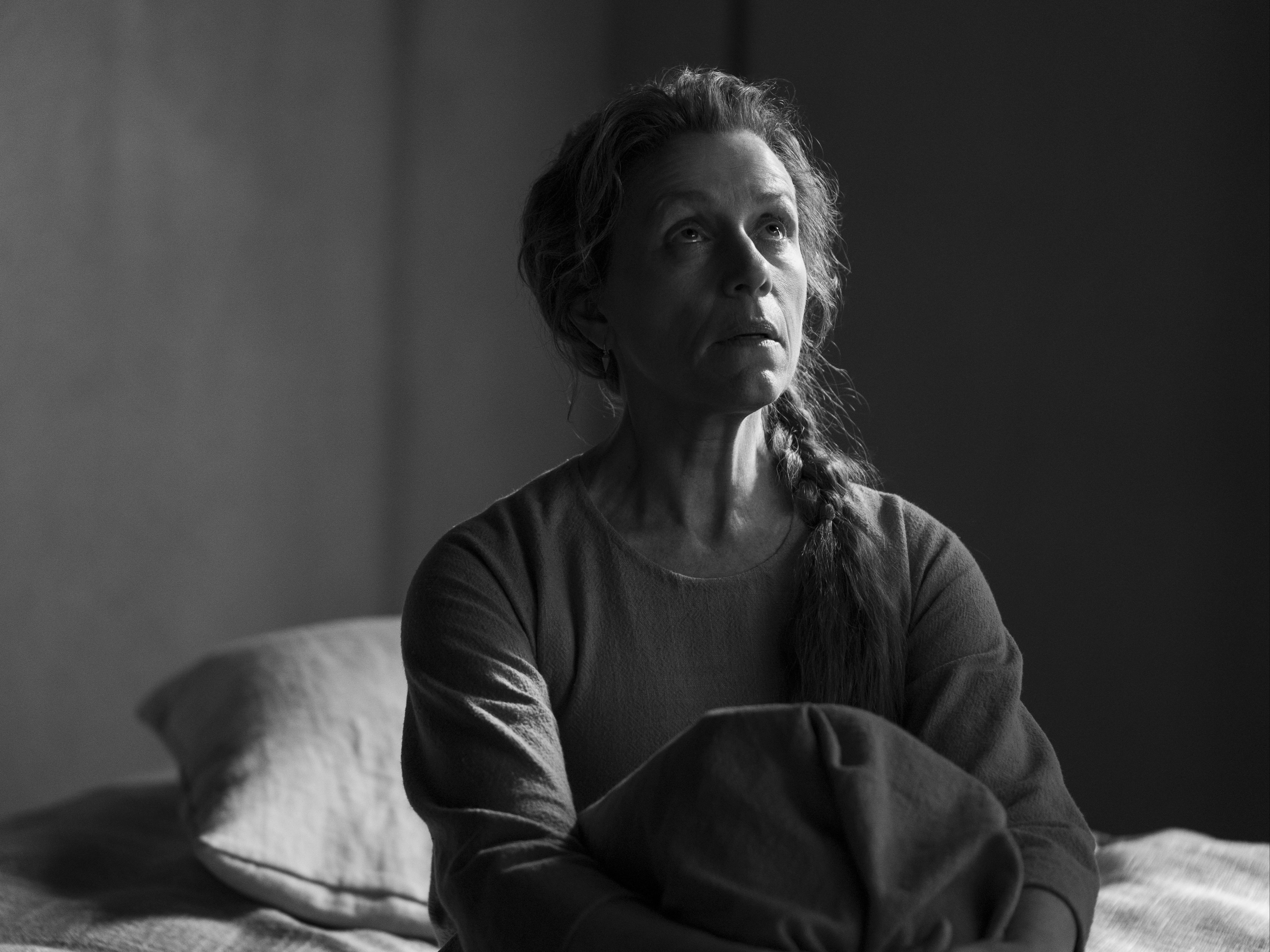 Frances McDormand carves out a little space for anger, though underplaying her performance so early on gives her further to leap when Lady Macbeth must succumb to her eventual madness