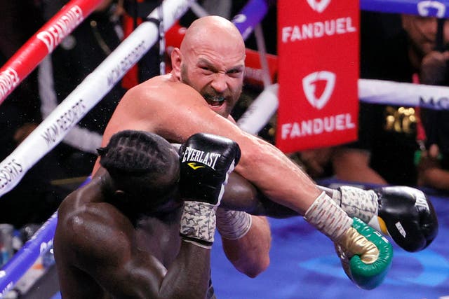 <p>Tyson Fury knocks out Deontay Wilder to settle their heavyweight trilogy</p>