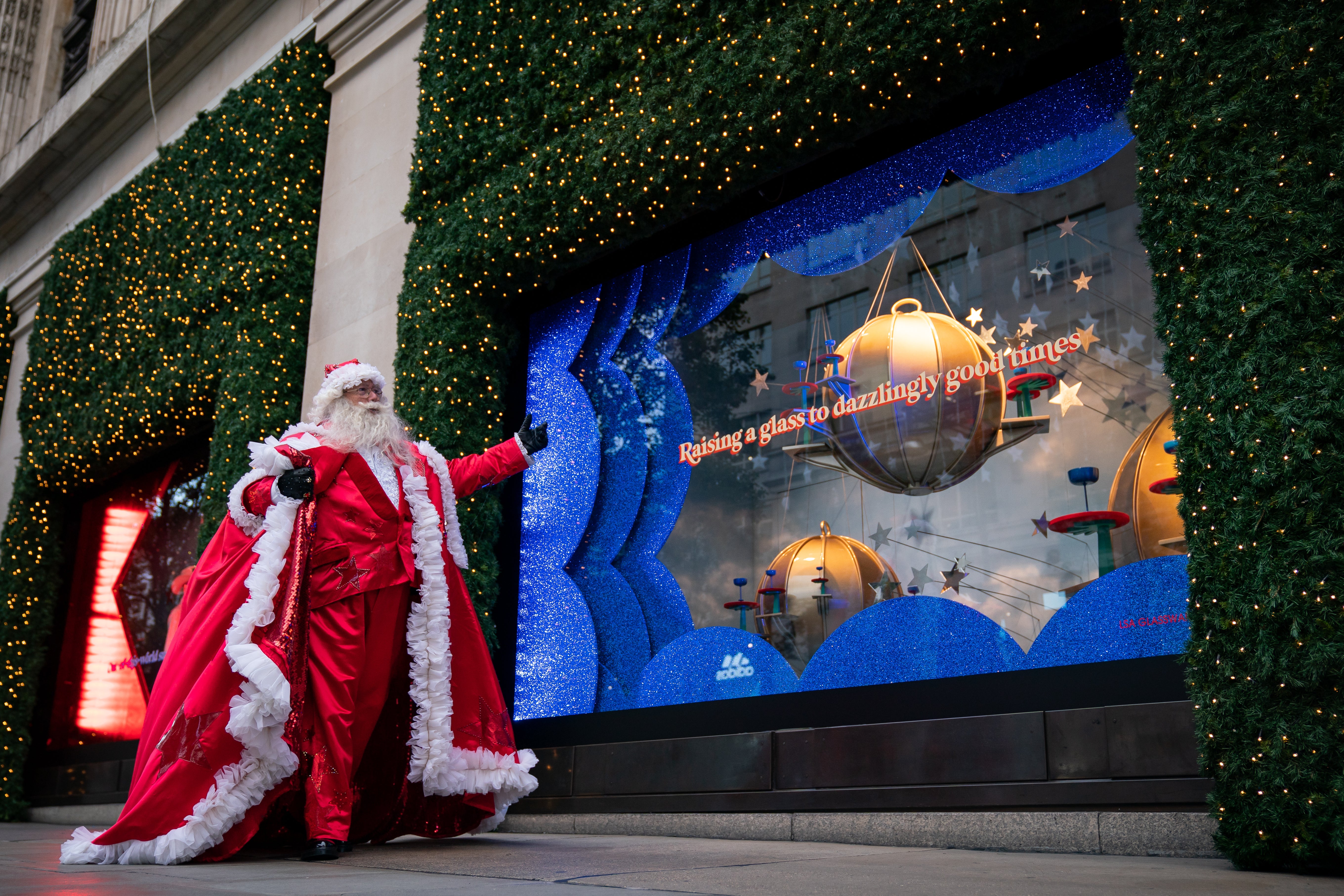 The retailer’s ‘Christmas of Dreams’ display for 2021 (Aaron Chown/PA)
