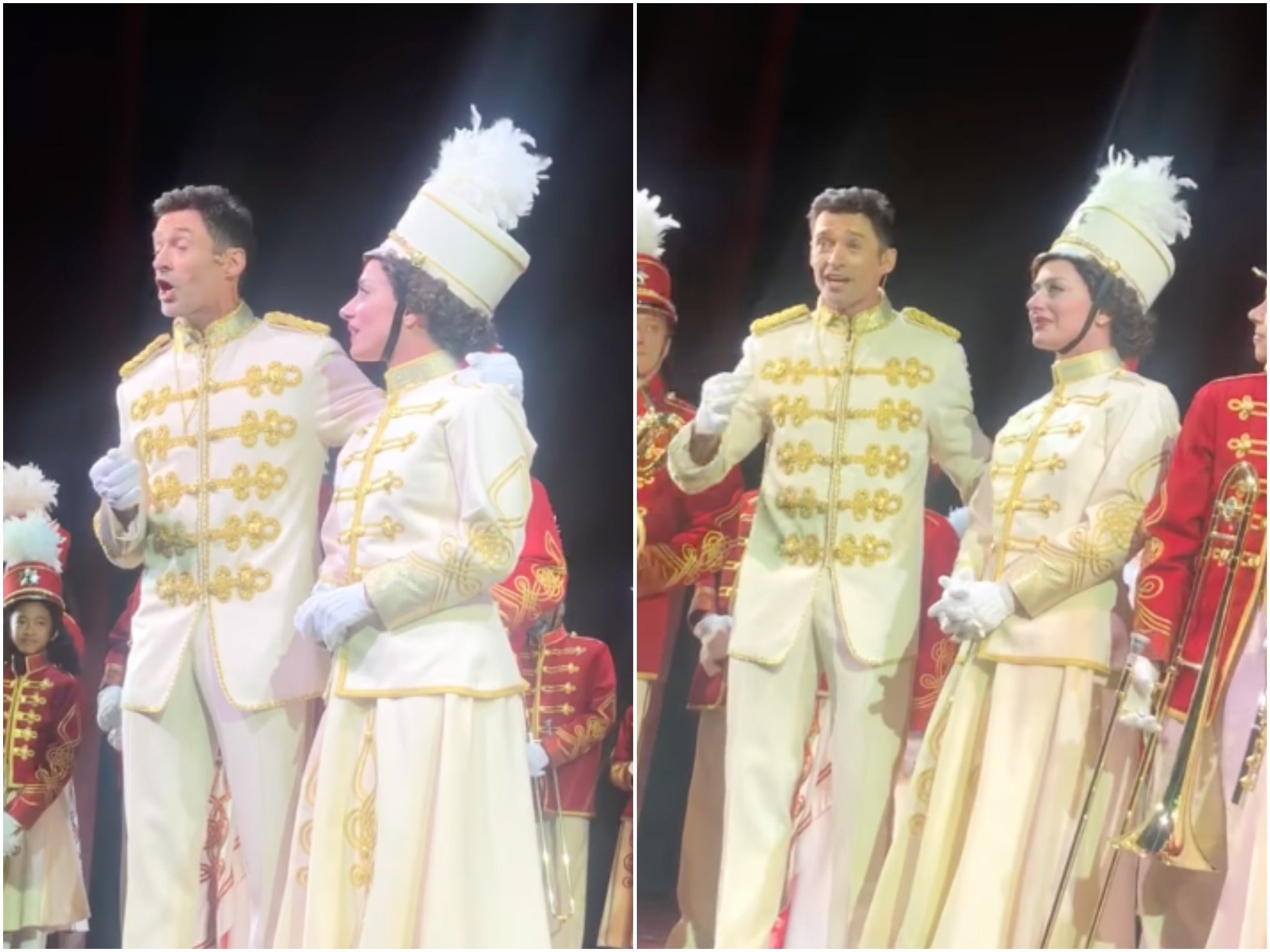 <p>Jackman called the other swings and understudies on stage too to highlight their work</p>