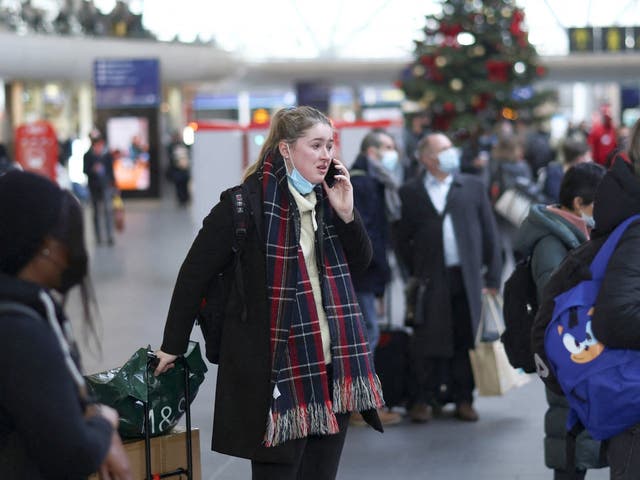 <p>Christmas travellers are facing disruption to services amid a combination of industrial action and Omicron staff sickness</p>