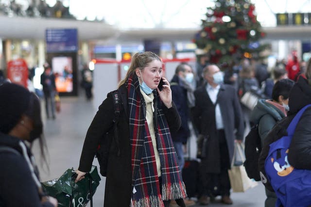 <p>Christmas travellers are facing disruption to services amid a combination of industrial action and Omicron staff sickness</p>
