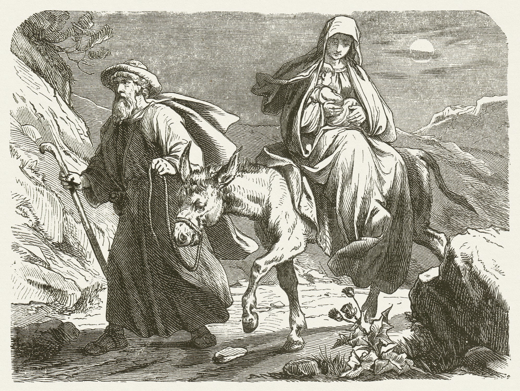 Woodcut engraving after a drawing by Julius Schnorr von Carolsfeld (1794-1872)