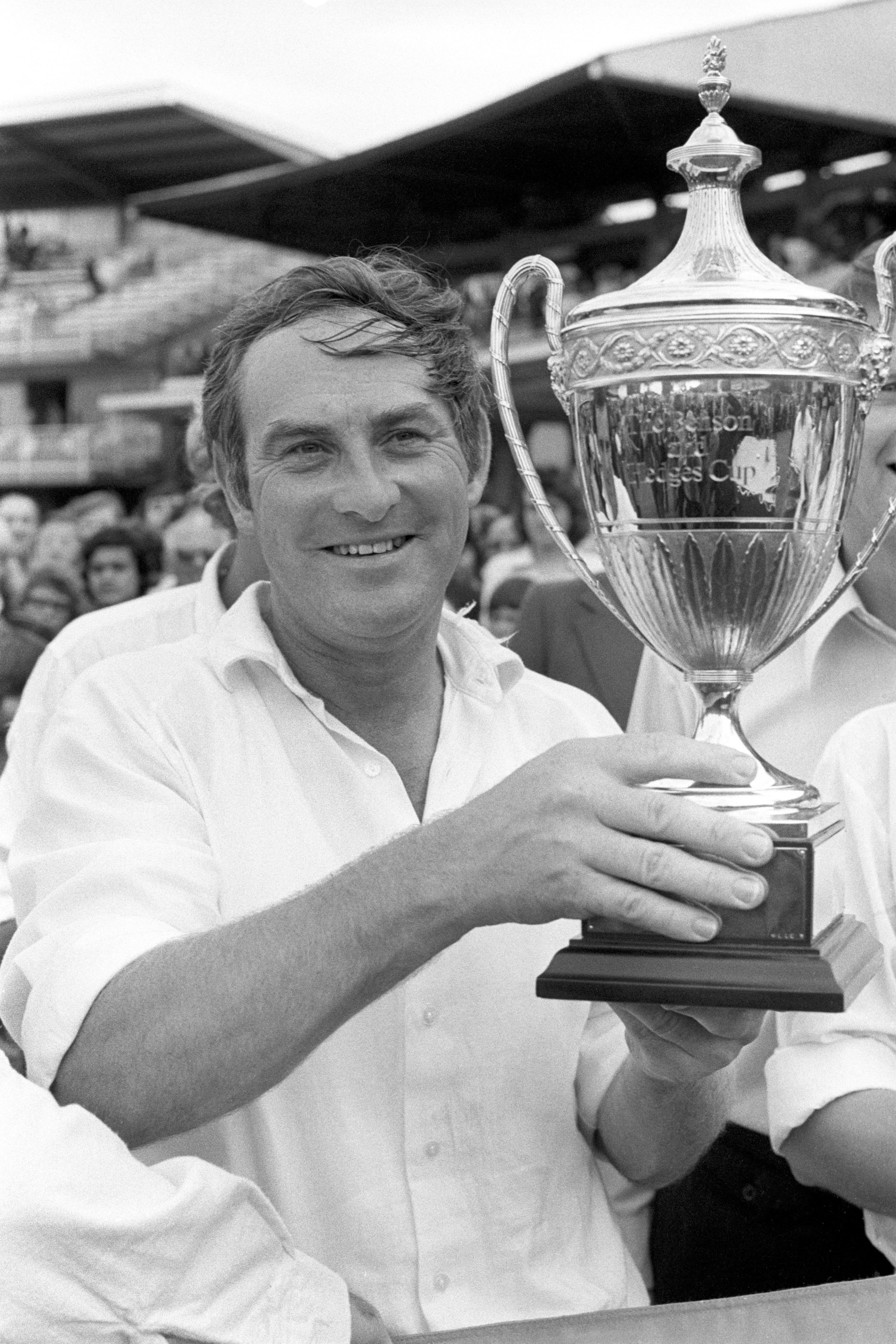 Illingworth lifts the Benson and Hedges Cup for Leicestershire in 1975