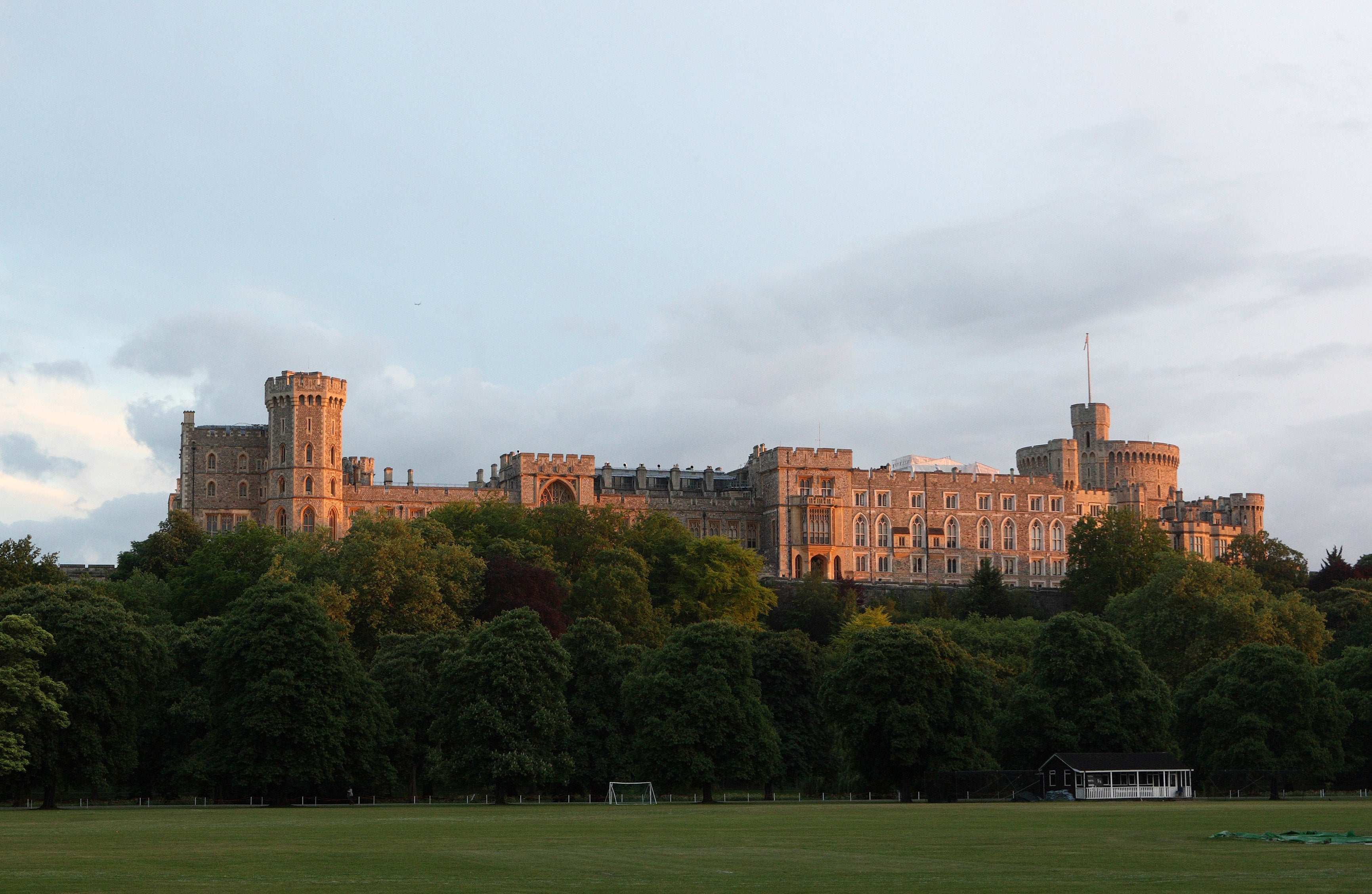 A general view of the sun setting on Windsor Castle (Steve Parsons/PA)