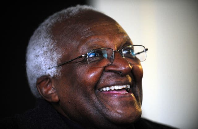 <p>Archbishop Desmond Tutu during a visit to the 2012 Olympic Park in Stratford, east London (PA)</p>
