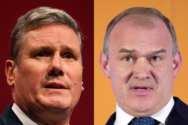 <p>Keir Starmer and Ed Davey ‘get on and they speak pretty regularly’ </p>