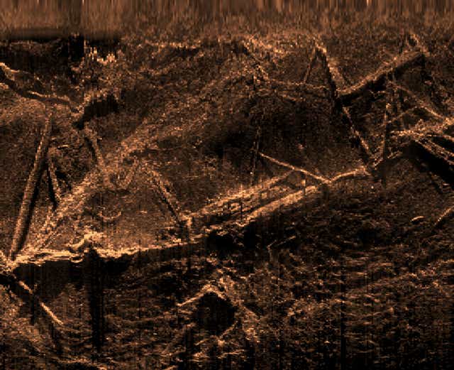 <p>This sonar image created by SEARCH Inc. and released by the Alabama Historical Commission shows the remains of the Clotilda, the last known U.S. ship involved in the trans-Atlantic slave trade. Researchers studying the wreckage have made the surprising discovery that most of the wooden schooner remains intact in a river near Mobile, Ala. including the pen that was used to imprison African captives during the brutal journey across the Atlantic Ocean. (Alabama Historical Commission via AP)</p>