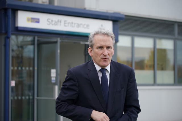 Security Minister Damian Hinds during a visit to the Joint Police and Fire Command and Control (JCC) in Bootle. (Peter Byrne/PA)