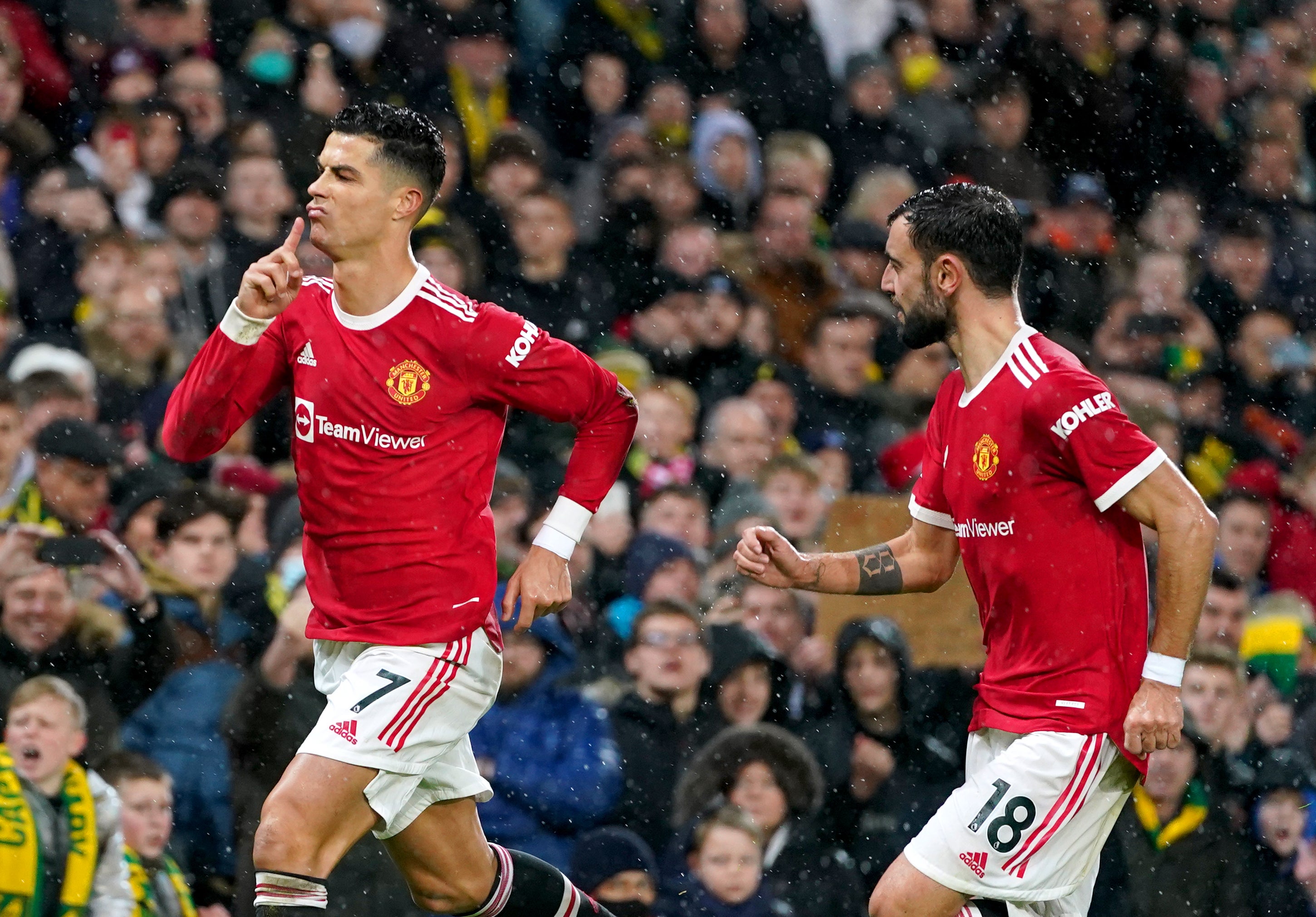 Manchester United have not played since a penalty from Cristiano Ronaldo (left) gave them a 1-0 win at Norwich on December 11 (Joe Giddens/PA)