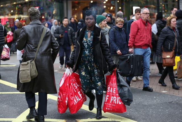 Retail bosses said Boxing Day sales in London had been ‘muted’, with Omicron to blame (Isabel Infantes/PA)