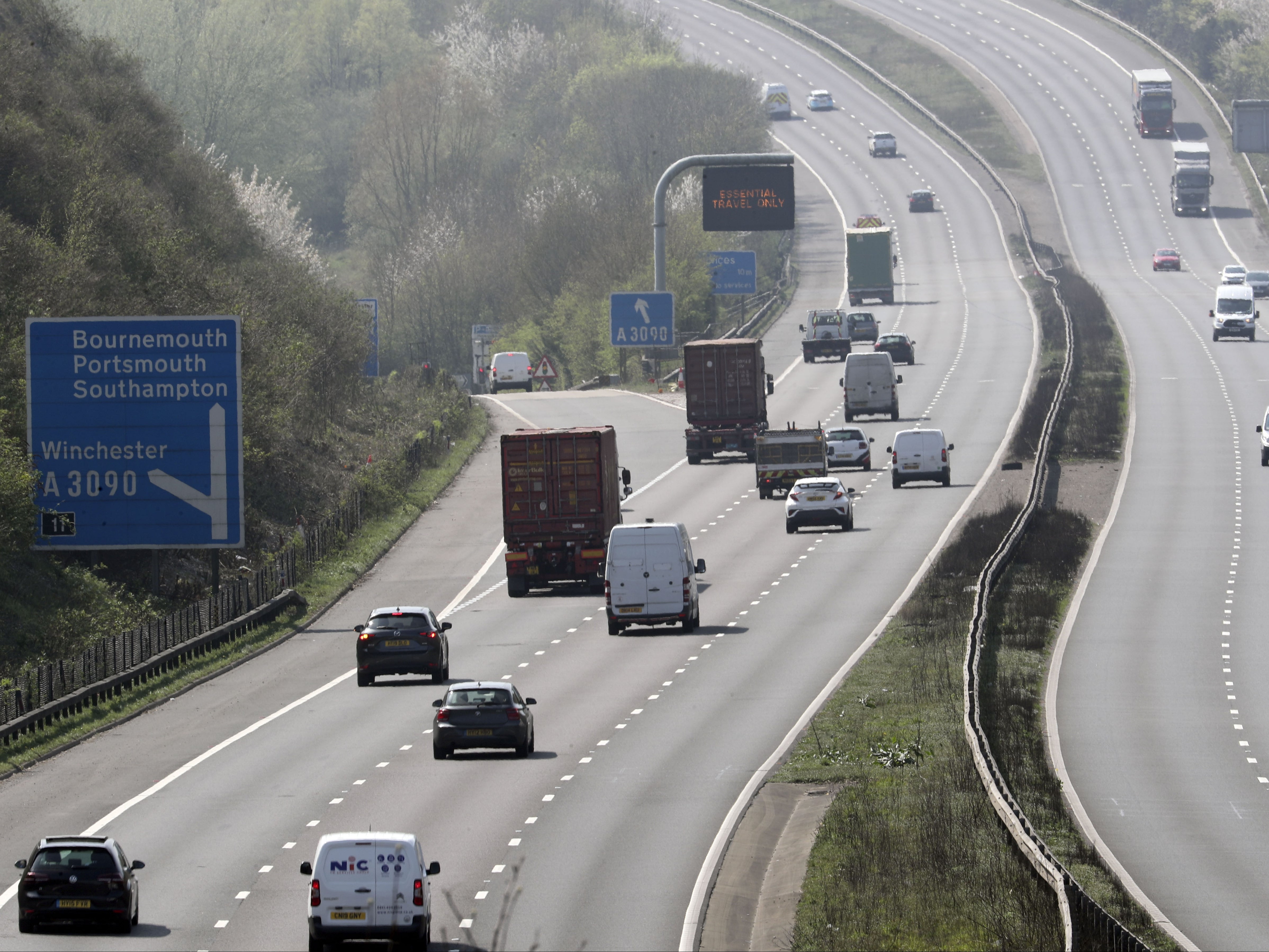 The incident occurred on the slip road at Junction 11 on the southbound M3